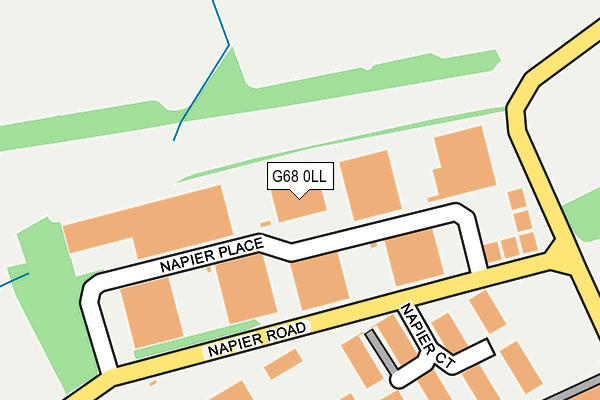 G68 0LL map - OS OpenMap – Local (Ordnance Survey)