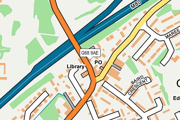 G68 9AE map - OS OpenMap – Local (Ordnance Survey)