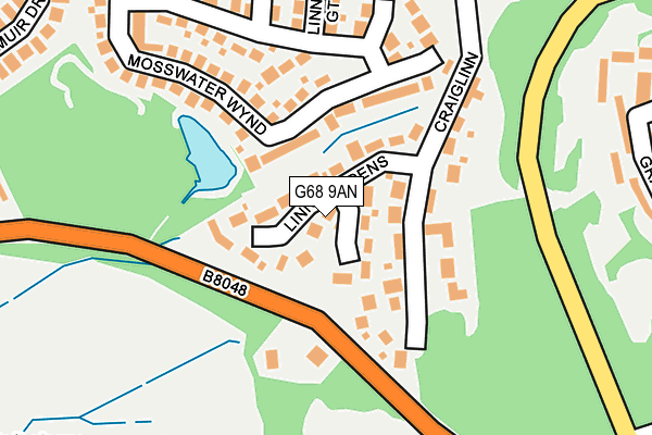 G68 9AN map - OS OpenMap – Local (Ordnance Survey)