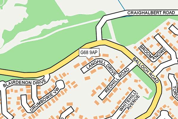 G68 9AP map - OS OpenMap – Local (Ordnance Survey)