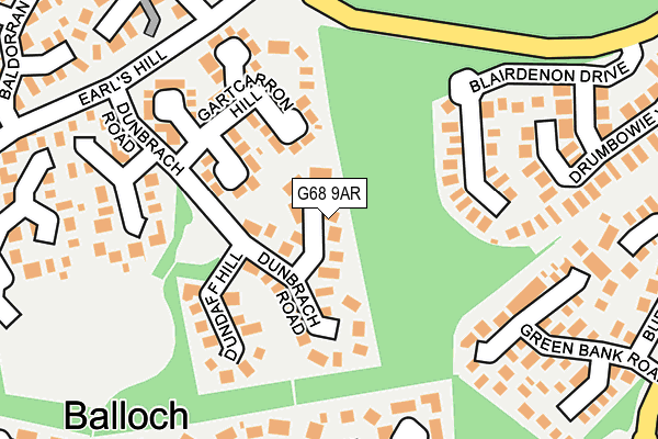 G68 9AR map - OS OpenMap – Local (Ordnance Survey)