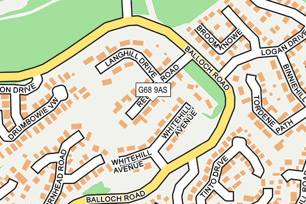 G68 9AS map - OS OpenMap – Local (Ordnance Survey)