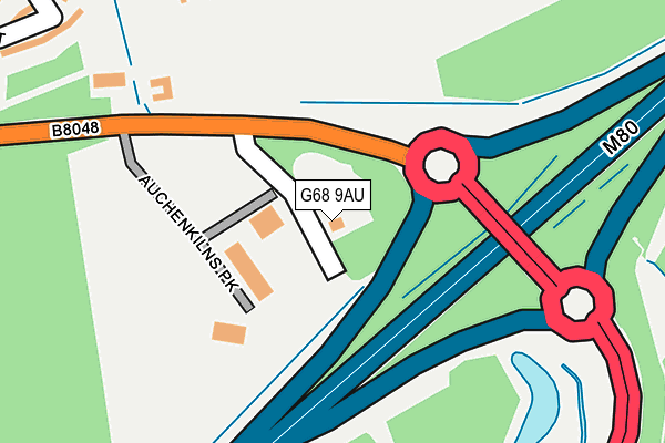 G68 9AU map - OS OpenMap – Local (Ordnance Survey)