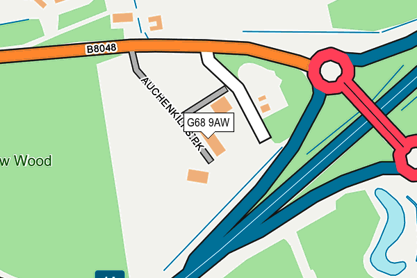 G68 9AW map - OS OpenMap – Local (Ordnance Survey)