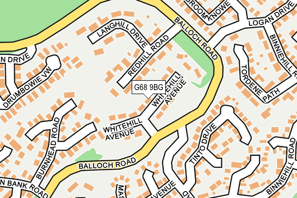 G68 9BG map - OS OpenMap – Local (Ordnance Survey)