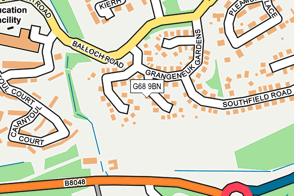 G68 9BN map - OS OpenMap – Local (Ordnance Survey)
