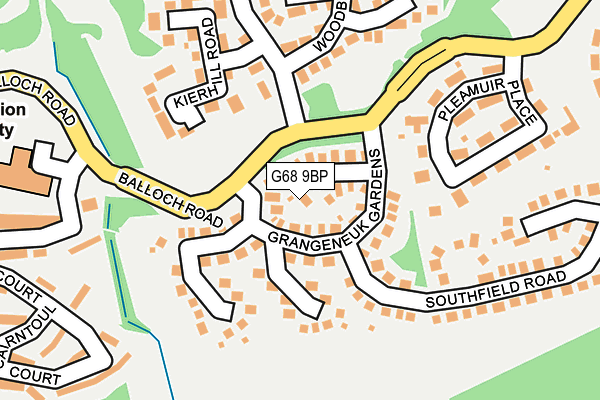 G68 9BP map - OS OpenMap – Local (Ordnance Survey)