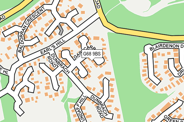 G68 9BS map - OS OpenMap – Local (Ordnance Survey)