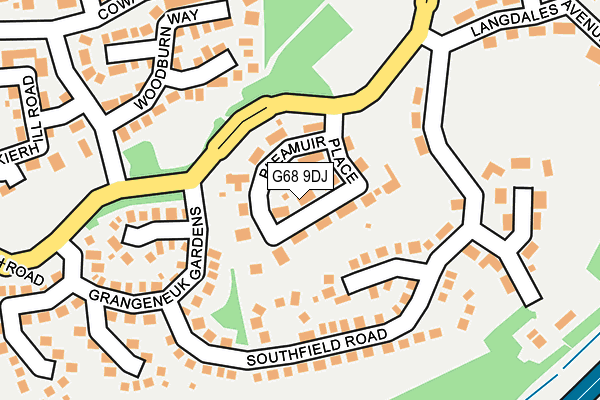 G68 9DJ map - OS OpenMap – Local (Ordnance Survey)