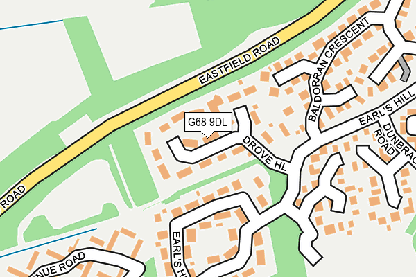 G68 9DL map - OS OpenMap – Local (Ordnance Survey)