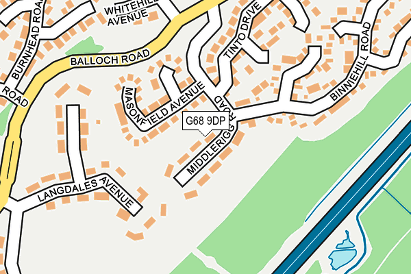G68 9DP map - OS OpenMap – Local (Ordnance Survey)