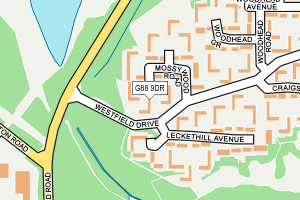 G68 9DR map - OS OpenMap – Local (Ordnance Survey)
