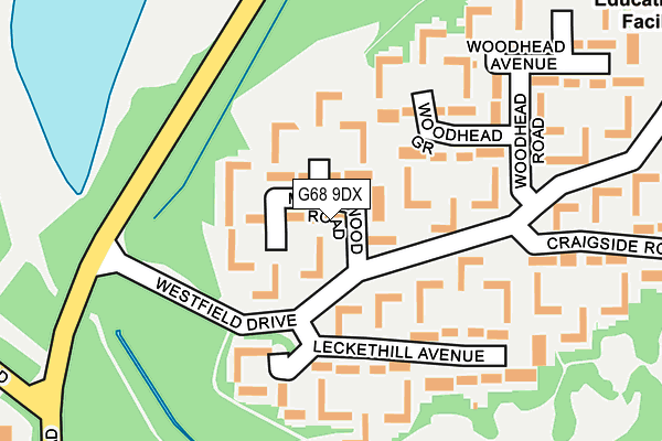 G68 9DX map - OS OpenMap – Local (Ordnance Survey)
