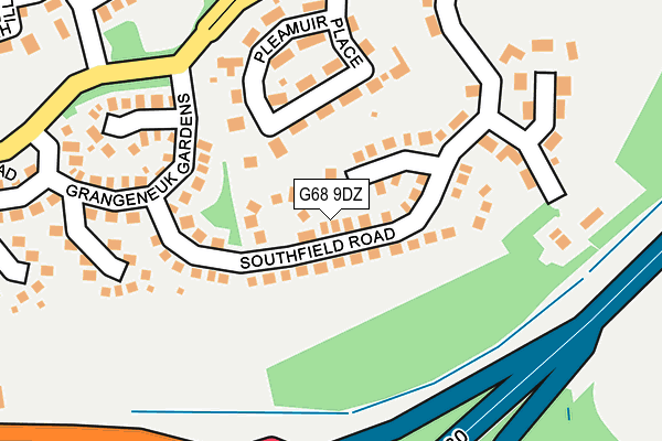 G68 9DZ map - OS OpenMap – Local (Ordnance Survey)