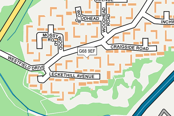 G68 9EF map - OS OpenMap – Local (Ordnance Survey)