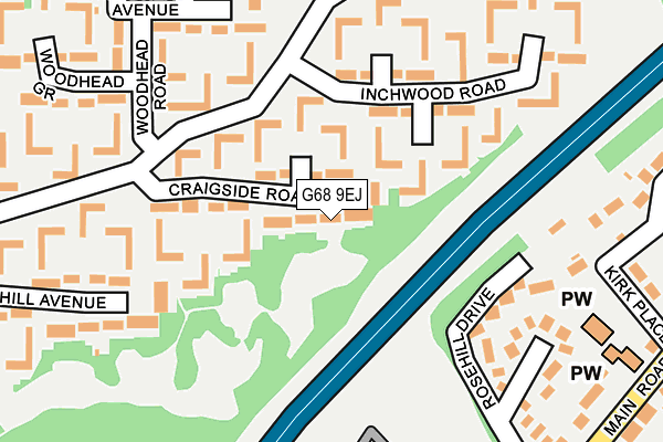 G68 9EJ map - OS OpenMap – Local (Ordnance Survey)