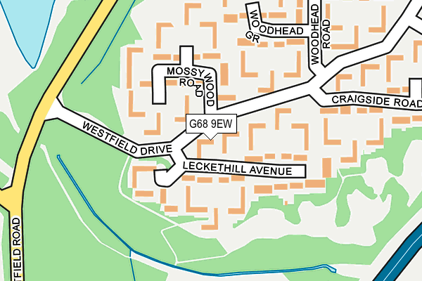 G68 9EW map - OS OpenMap – Local (Ordnance Survey)