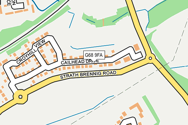 G68 9FA map - OS OpenMap – Local (Ordnance Survey)