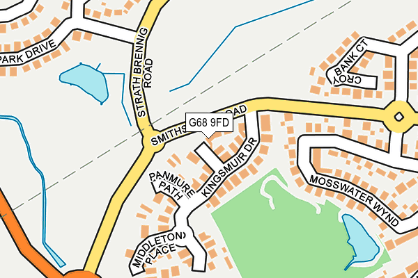 G68 9FD map - OS OpenMap – Local (Ordnance Survey)