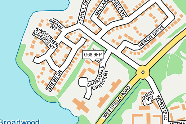 G68 9FP map - OS OpenMap – Local (Ordnance Survey)