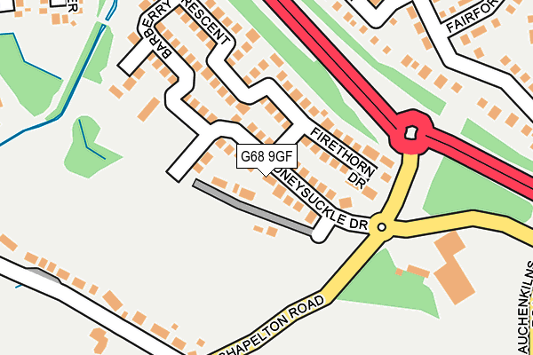 G68 9GF map - OS OpenMap – Local (Ordnance Survey)