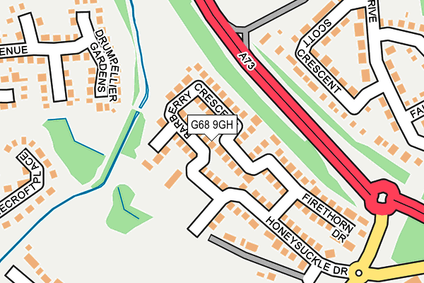 G68 9GH map - OS OpenMap – Local (Ordnance Survey)