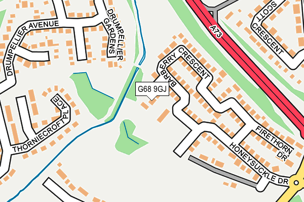 G68 9GJ map - OS OpenMap – Local (Ordnance Survey)