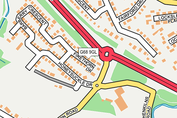 G68 9GL map - OS OpenMap – Local (Ordnance Survey)