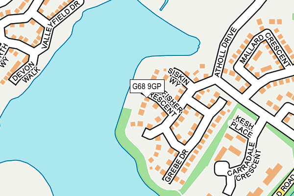 G68 9GP map - OS OpenMap – Local (Ordnance Survey)