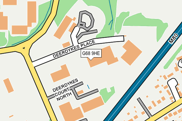 G68 9HE map - OS OpenMap – Local (Ordnance Survey)