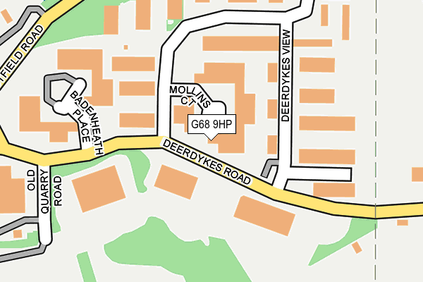 G68 9HP map - OS OpenMap – Local (Ordnance Survey)