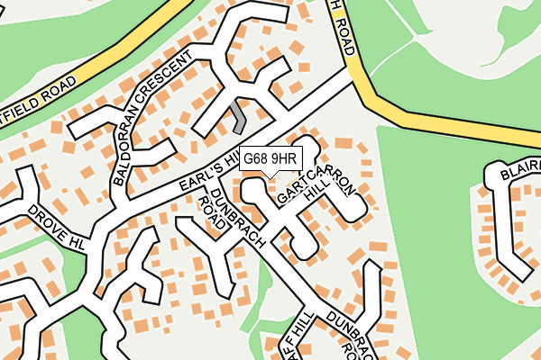 G68 9HR map - OS OpenMap – Local (Ordnance Survey)
