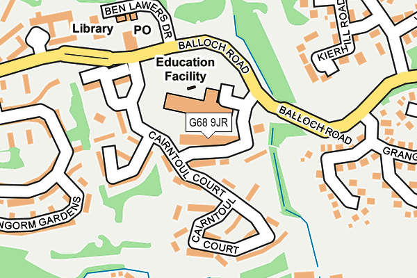 G68 9JR map - OS OpenMap – Local (Ordnance Survey)