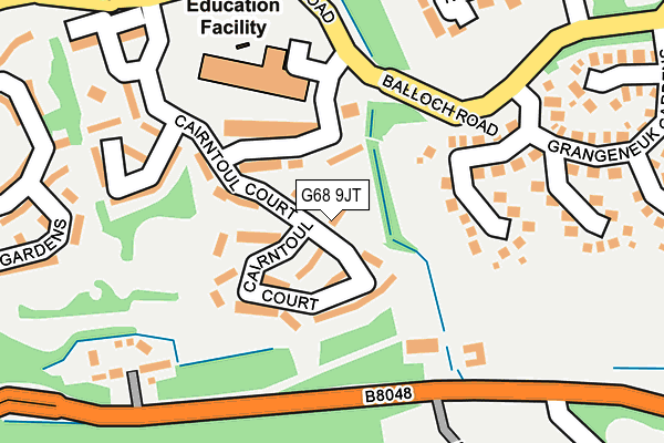 G68 9JT map - OS OpenMap – Local (Ordnance Survey)