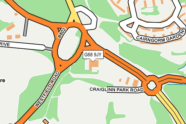 G68 9JY map - OS OpenMap – Local (Ordnance Survey)