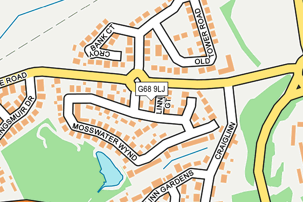 G68 9LJ map - OS OpenMap – Local (Ordnance Survey)