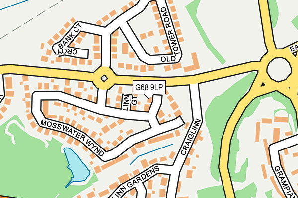 G68 9LP map - OS OpenMap – Local (Ordnance Survey)