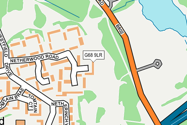 G68 9LR map - OS OpenMap – Local (Ordnance Survey)