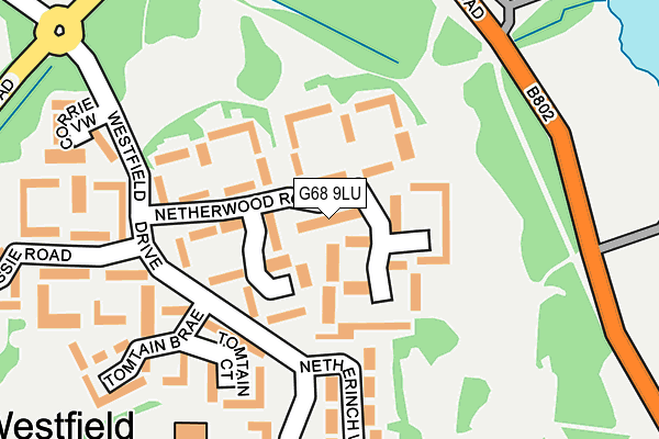 G68 9LU map - OS OpenMap – Local (Ordnance Survey)