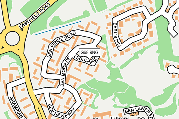 G68 9NG map - OS OpenMap – Local (Ordnance Survey)