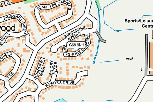 G68 9NH map - OS OpenMap – Local (Ordnance Survey)