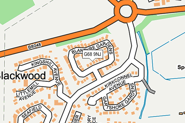 G68 9NJ map - OS OpenMap – Local (Ordnance Survey)
