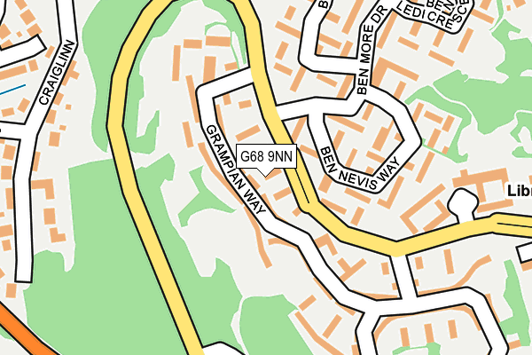 G68 9NN map - OS OpenMap – Local (Ordnance Survey)
