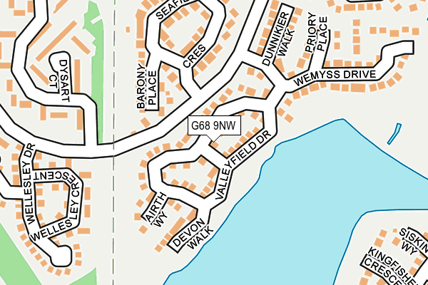 G68 9NW map - OS OpenMap – Local (Ordnance Survey)