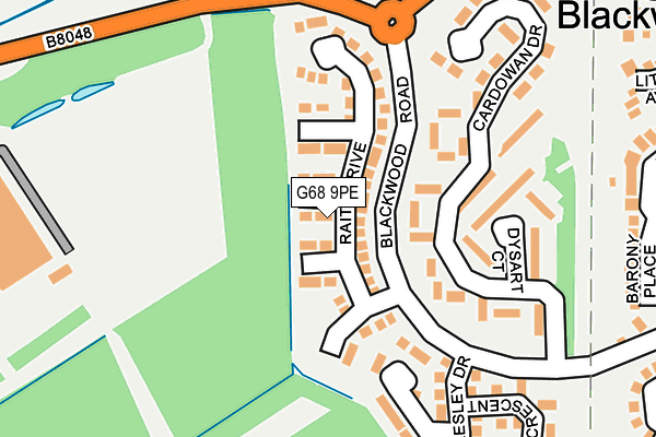 G68 9PE map - OS OpenMap – Local (Ordnance Survey)