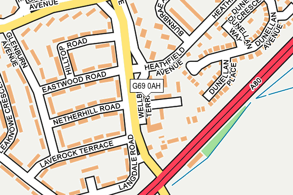 G69 0AH map - OS OpenMap – Local (Ordnance Survey)