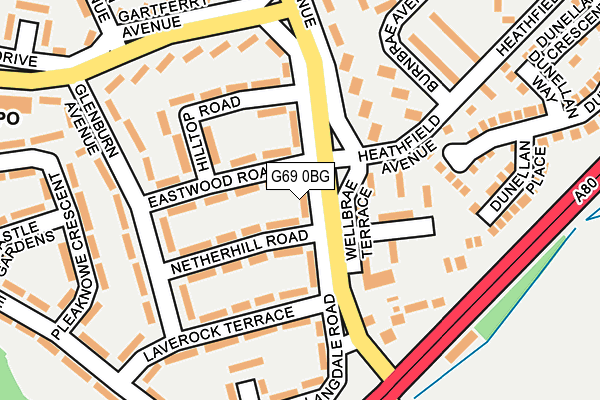 G69 0BG map - OS OpenMap – Local (Ordnance Survey)