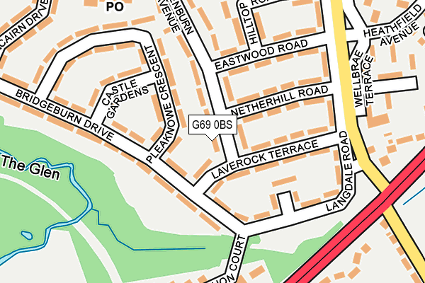 G69 0BS map - OS OpenMap – Local (Ordnance Survey)