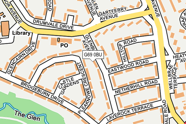 G69 0BU map - OS OpenMap – Local (Ordnance Survey)