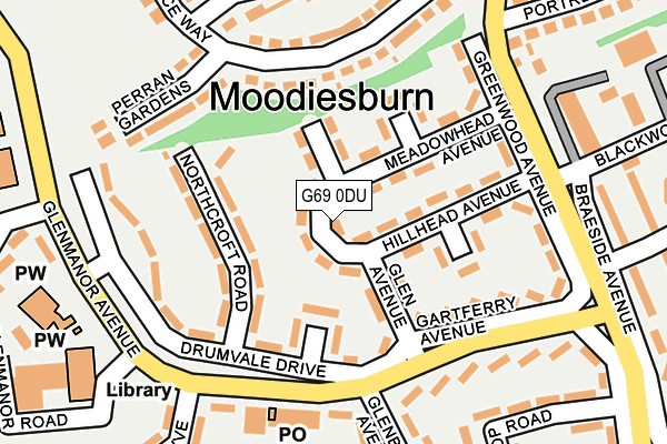 G69 0DU map - OS OpenMap – Local (Ordnance Survey)